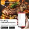 Nutrichef Bluetooth Meat Thermometer for Grilling and Smoking, up to 6 Temperature Probes and Smart APP, 400 PWIRBBQ80 - alternate 2